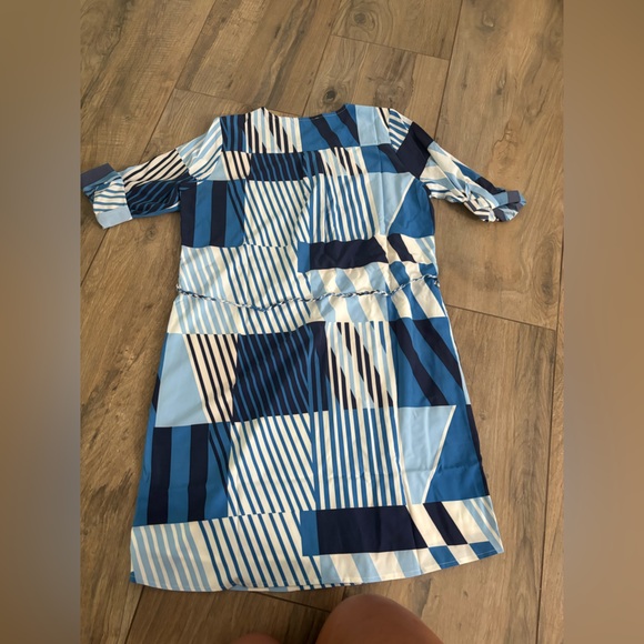 Kelly by clinton kelly blue and white stripe scarf stripe style NWT - Picture 4 of 8